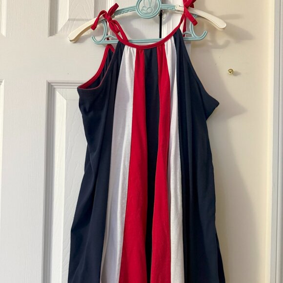The Children's Place Girl Americana Colorblock Dress L 10-12 - Preloved - Picture 2 of 5